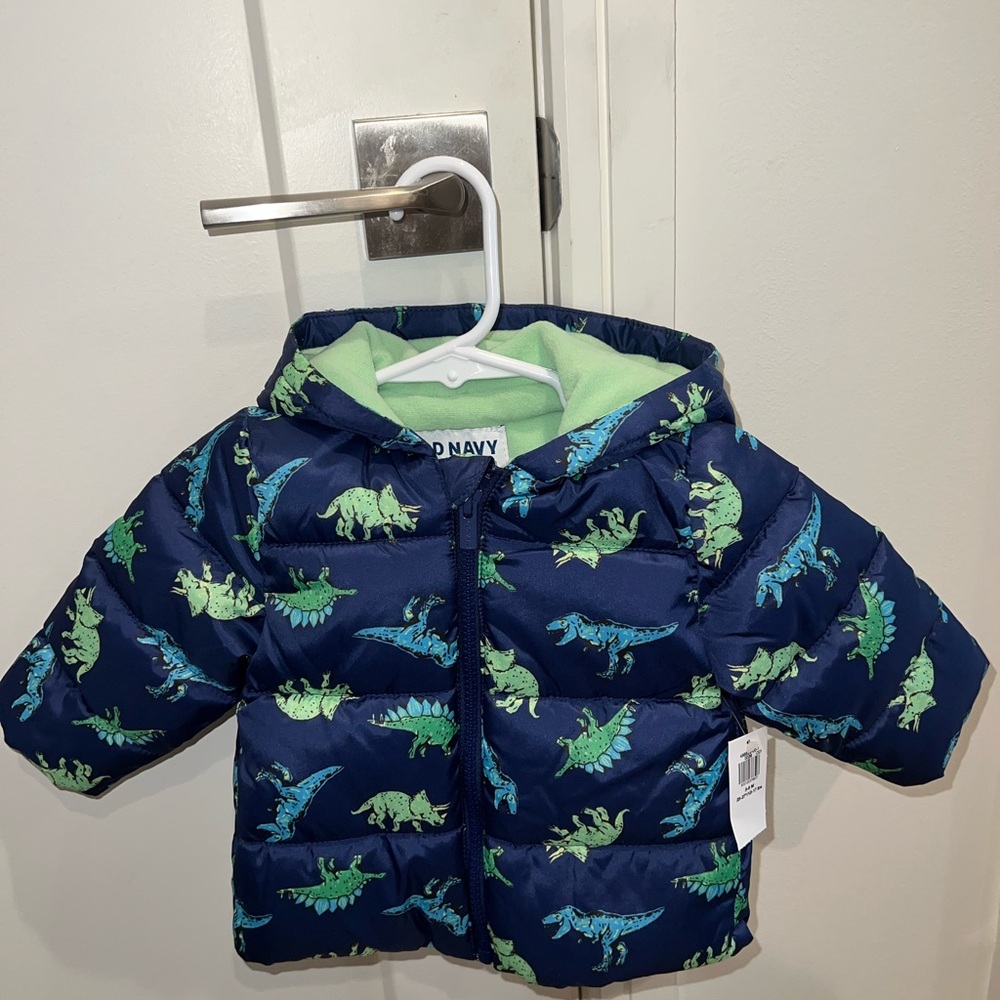 Blue Dinosaur Print Jacket